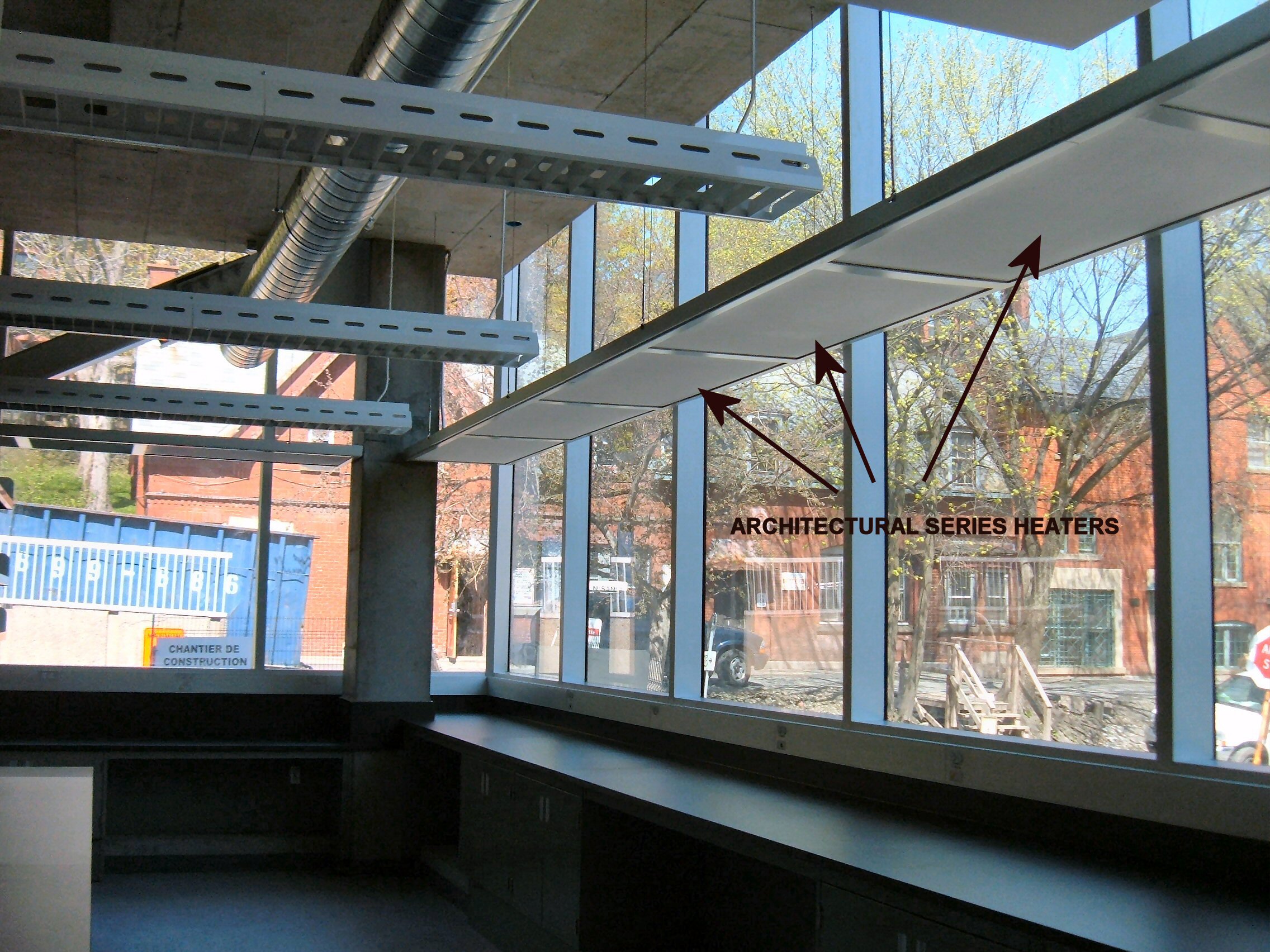McGill Science interior panels installed BLACK ARROWS